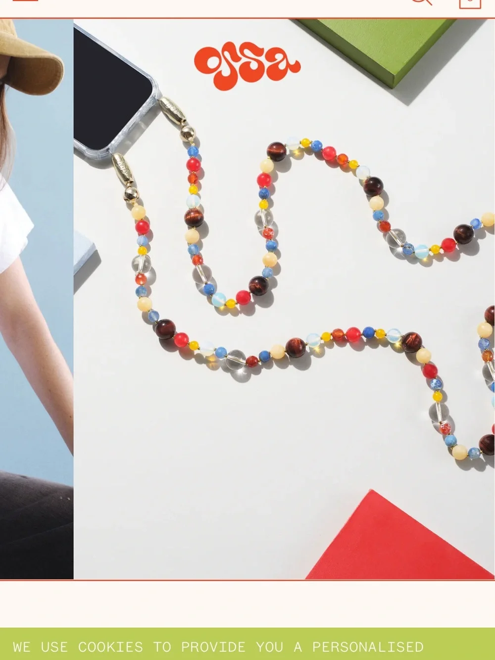 Ossa - Beaded Crossbody Phone Lanyard  - “Orbit”